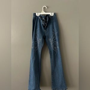Rhinestone bootcut butterfly jeans!!